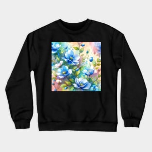 Blue Spring Flowers Crewneck Sweatshirt